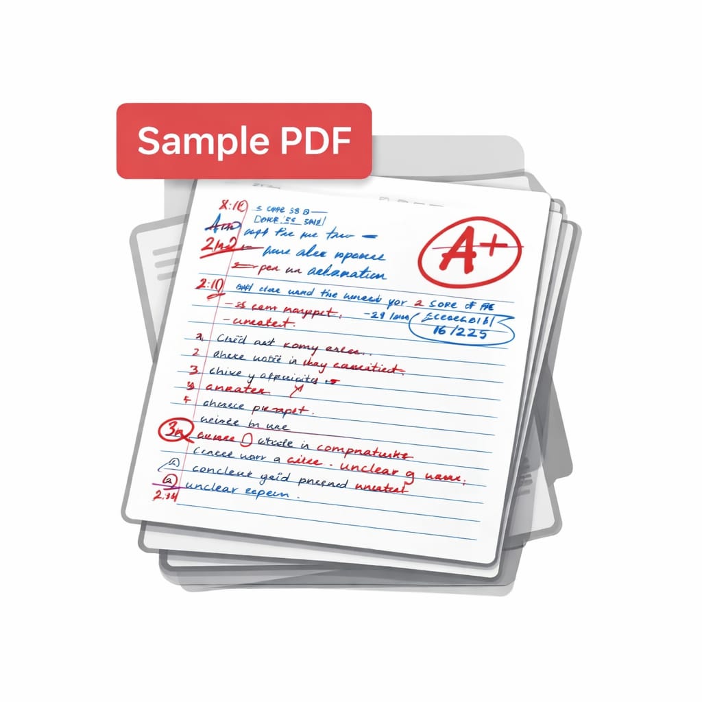 test series question paper sample